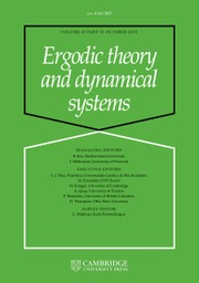 Cover of Ergodic Theory & Dynamical Systems (Print)
