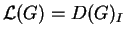 $\mathcal{ L}(G)=D(G)_I$