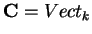 ${\bf C}=Vect_k$