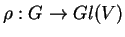 $\rho:G\rightarrow Gl(V)$