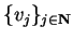 $\{ v_j\}_{j\in {\bf N}}$