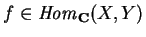 $f\in
{\it Hom}_{\bf C} (X,Y)$