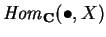 ${\it Hom}_{\bf C} (\bullet ,X)$