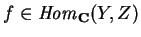$f\in {\it Hom}_{\bf C} (Y,Z)$