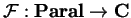 $\mathcal{ F}:{\bf Paral}
\rightarrow {\bf C}$