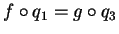 $f\circ q_1=g\circ q_3$