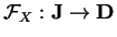$\mathcal{ F}_X:{\bf J}\rightarrow {\bf D}$