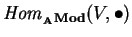 ${\it Hom}_{\bf _AMod}(V,\bullet )$