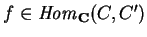 $f\in {\it Hom}_{\bf C}(C,C')$