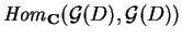 $ {\it Hom}_{\bf C}(\mathcal{ G}(D),
\mathcal{ G}(D))$