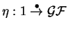 $\eta:1\stackrel
{\bullet}{\rightarrow} \mathcal{ GF}$
