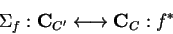 \begin{displaymath}\Sigma_f :{\bf C}_{C'}\longleftrightarrow
{\bf C}_C:f^\ast
\tag{\bf A.5.1}
\end{displaymath}