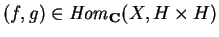 $(f,g) \in {\it Hom}_{\bf C}
(X,H\times H)$