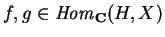 $f,g\in {\it Hom}_{\bf C}(H,X)$