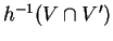 $h^{-1}(V\cap V')$