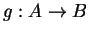 $g:A\rightarrow B$