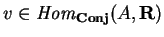 $v\in
{\it Hom}_{\bf Conj}(A, {\bf R})$