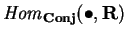 ${\it Hom}_{\bf Conj}(
\bullet , {\bf R})$