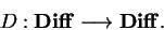 \begin{displaymath}D:{\bf Diff}\longrightarrow
{\bf Diff}.\end{displaymath}