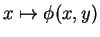 \(x \mapsto
\phi(x,y)\)
