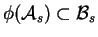 \(\phi({\cal A}_s)\subset {\cal B}_s\)