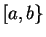 \([a,b\}\)