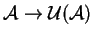 \({\cal A}\to {\cal U}({\cal A})\)