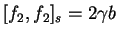 \([f_2,f_2 ]_s=2\gamma b\)