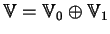 \(\hbox{\blackboard V}=\hbox{\blackboard V}_0\oplus\hbox{\blackboard V}_1\)