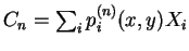 \(C_n=\sum_i
p^{(n)}_i(x,y)X_i\)
