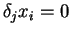 \(\delta_jx_i=0\)