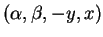$\displaystyle (\alpha, \beta, -y,x )$