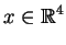 \(x\in \hbox{\blackboard R}^4\)