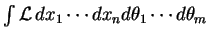 \(\int {\cal L}\,dx_1\cdots dx_n d\theta_1 \cdots
d\theta_m\)