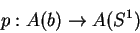 \begin{displaymath}p: A(b) \to A(S^1)\end{displaymath}