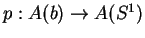 $p:A(b) \to A(S^1)$