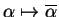 $\alpha\mapsto \overline{\alpha}$