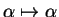 $\alpha\mapsto \alpha$