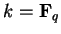 $k={\bf F}_q$