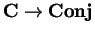 ${\bf C}
\rightarrow {\bf Conj}$