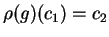 $\rho(g)(c_1)=c_2$