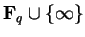 ${\bf F}_q\cup
\{\infty\}$