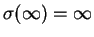 $\sigma(\infty)=\infty$