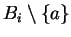$B_i\setminus \{a\}$