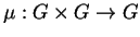 $\mu:G\times G\rightarrow G$