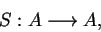 \begin{displaymath}S:A\longrightarrow A,\end{displaymath}