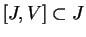 $[J,V]\subset J$